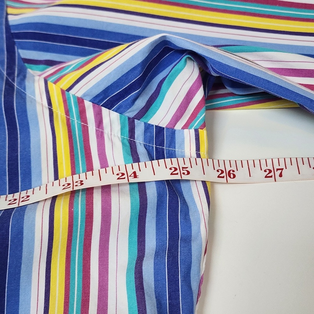 Polo Ralph Lauren Durham Shirt Men's L Stripe Multicolor Classic Fit Preppy Work - Picture 5 of 9